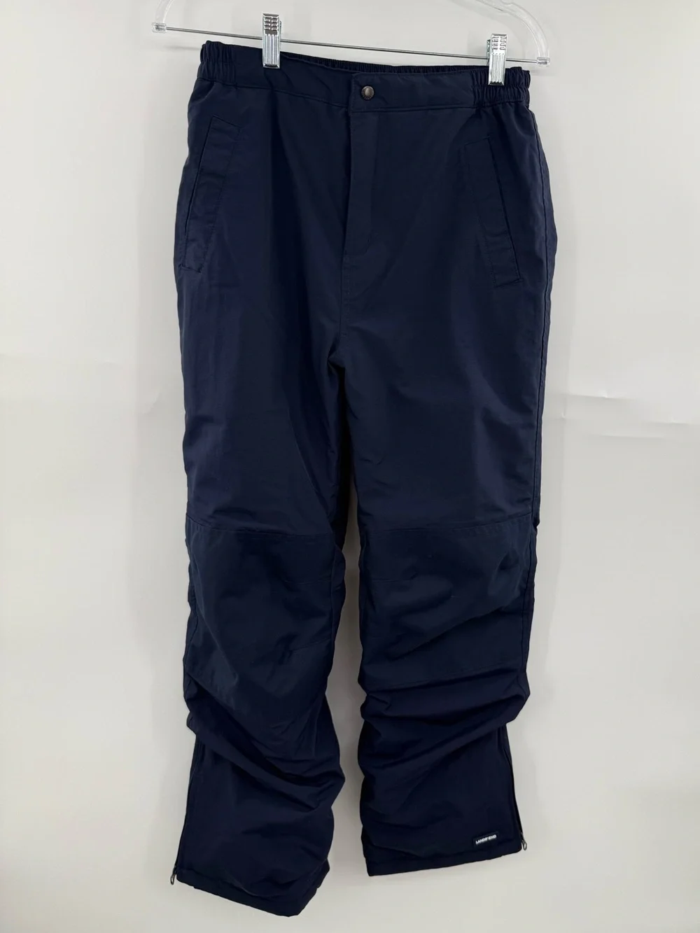 Lands’ End Kids Size 16 Navy Insulated Snow Pants Grow-A-Long Extended Ski